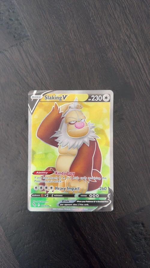 Super Rare Slaking V Pokémon Card