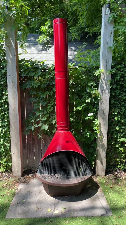 Vintage 1950s Red Malm Fireplace